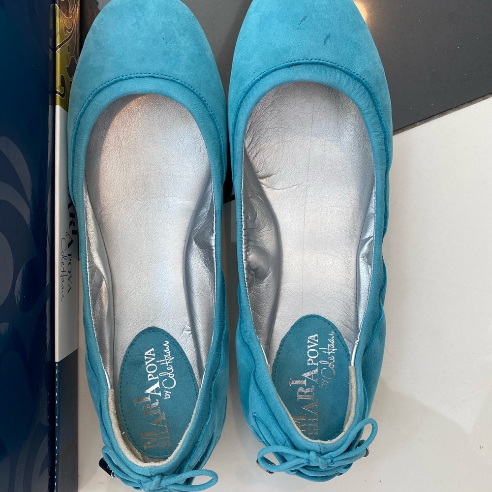 Cole haan Maria Sharpova ballet flats in teal blue